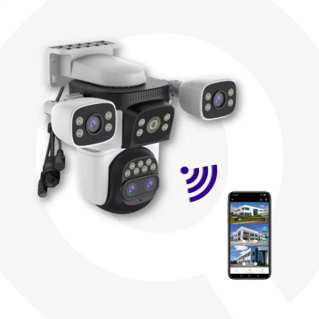 CÁMARA DE SEGURIDAD WIFI 5 EN 1 CON VISIÓN NOCTURNA Y SEGUIMIENTO AUTOMÁTICO